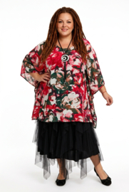 Cindy oversized viscose poncho/tuniek/wrap apart (extra groot)