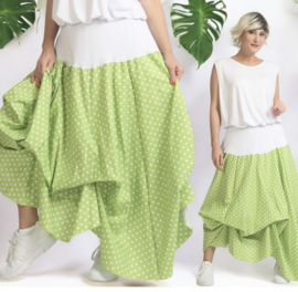 AKH oversized katoen rok met verstelbare plooien