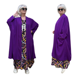 AKH oversized chique A-lijn blazer/vest met zakken apart