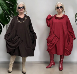Moonshine winter tricot katoen A-lijn jurk stretch/in meerdere kleuren