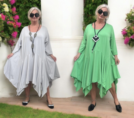 Moonshine katoen tricot A-lijn jurk apart/ stretch /in meerdere kleuren