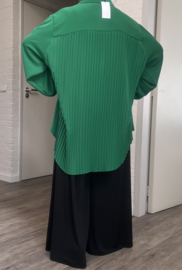 ITALY viscose/zijde A-lijn tuniek/blouse met accordeon plooien achter/in meerdere kleuren