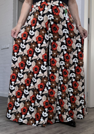 ITALY Mode jersey viscose  wijde broek apart /zeer rekbaar