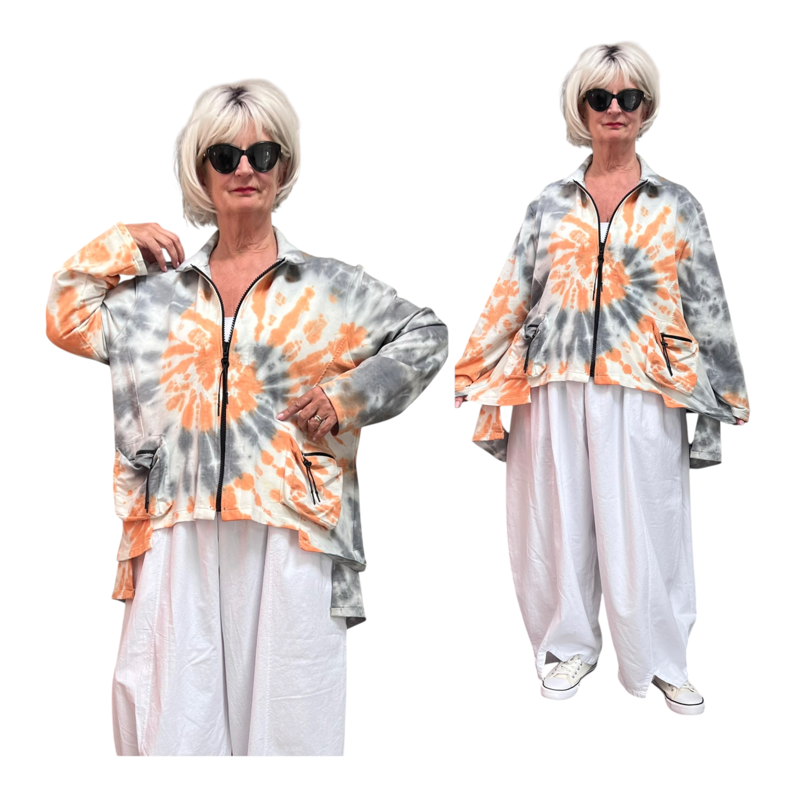 Zedd Plus de modieuze kleuring viscose A-lijn blazer/vest stretch