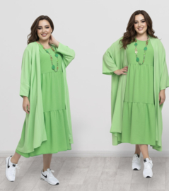 AKH oversized chique A-lijn blazer/vest met zakken apart