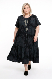 ITALIA MODA viscose A-lijn jurk zwart