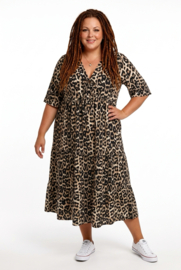 Vincenzo Allocca oversized viscose  BOHO A-lijn jurk apart