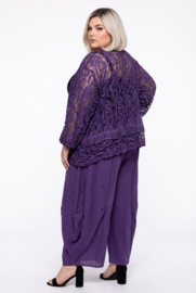 Moonshine oversized de modieuze kleuring  katoen KANTEN top apart stretch