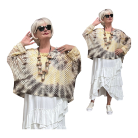 Charme katoen/viscose de modieuze kleuring oversized top stretch