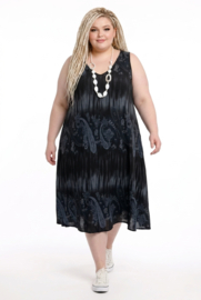 ITALIA  oversized viscose A-lijn jurk /in meerdere kleuren