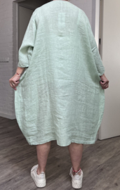 Moonshine linnen A-lijn jurk/hemd/tuniek met knoopsluiting  apart/in meerdere kleuren