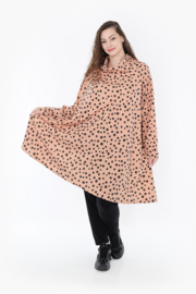 AKH oversized jersey viscose A-lijn jurk/tuniek apart stretch