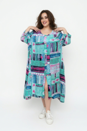 AKH oversized chique viscose A-lijn  hemd/tuniek met zakken /niet doorschijnend