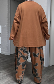 Moonshine katoen  tricot A-lijn tuniek + broek apart stretch