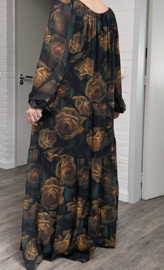SASHA NORA chiffon met een vleugje zijde jurk gevoerd