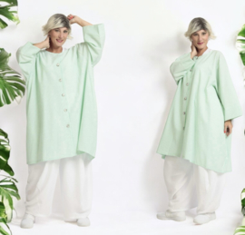 AKH oversized katoen A-lijn blazer/zomerjas tuniek apart
