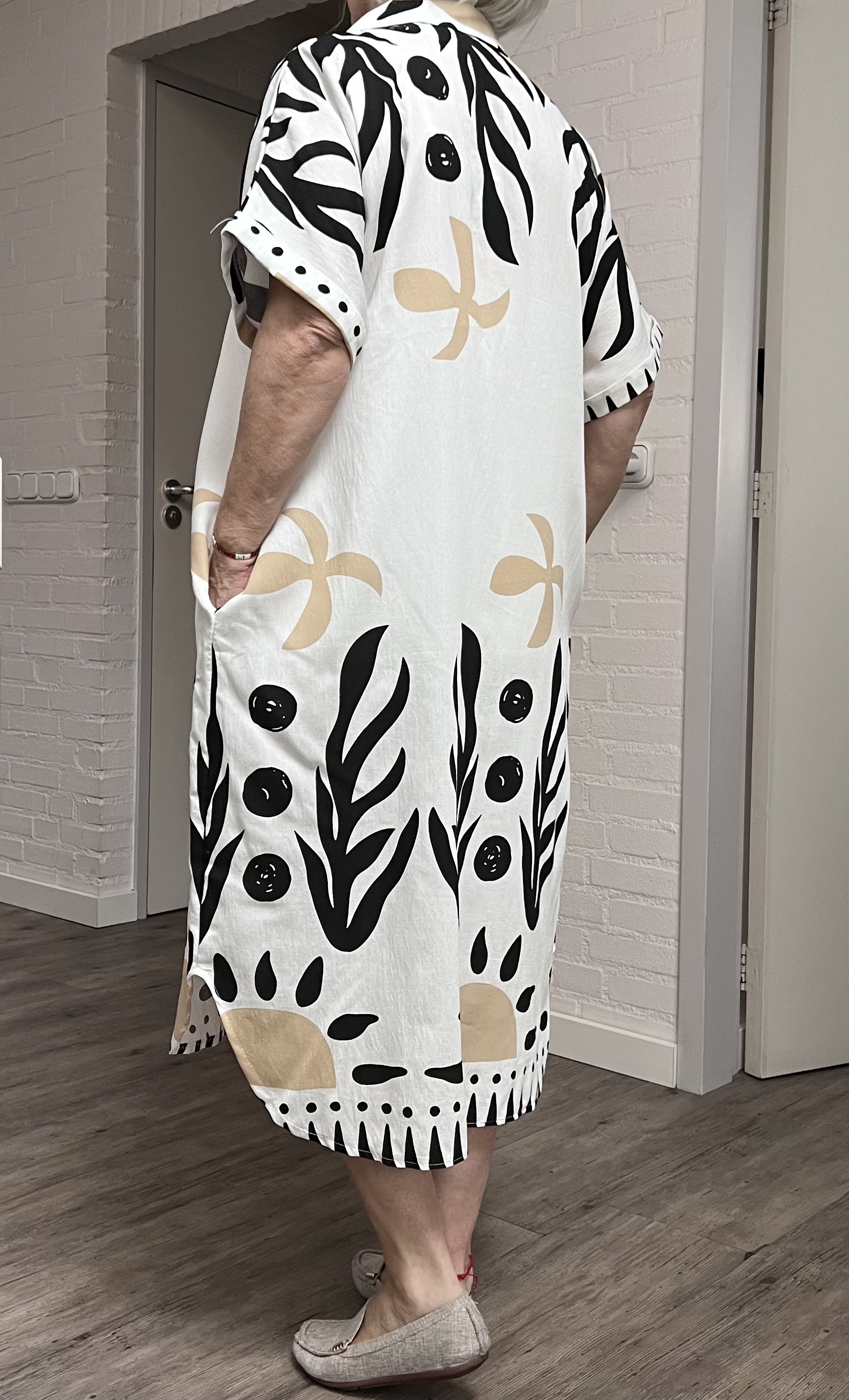 ITALIA MODA oversized visccose zomer jurk apart