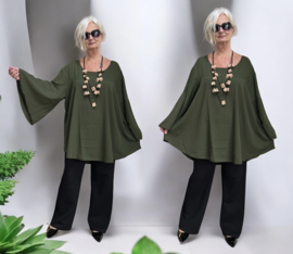 ITALIA oversized A-lijn blouse gevoerd