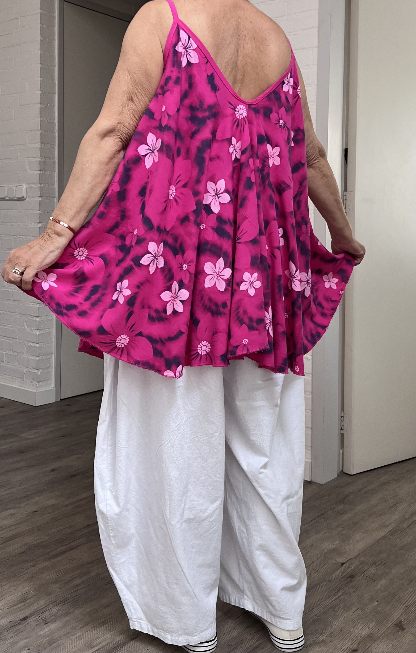 ITALIA oversized viscose A-lijn zomer top/in meerdere kleuren
