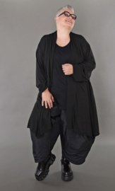 AKH oversized viscose vest van zachte fijngebreide kwaliteit apart stretch zwart