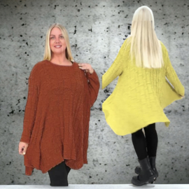 amandine oversized  super zacht bouclé gebreide tuniek/top/in meerdere kleuren