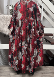 Mila Ragazza oversized A-lijn knitted jersey boho jurk  apart (extra groot) met zakken