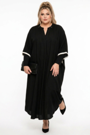 ITALIA MODA viscose jurk/kaftan zwart