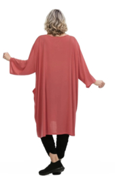AKH oversized viscose mix  A-lijn tuniek apart stretch