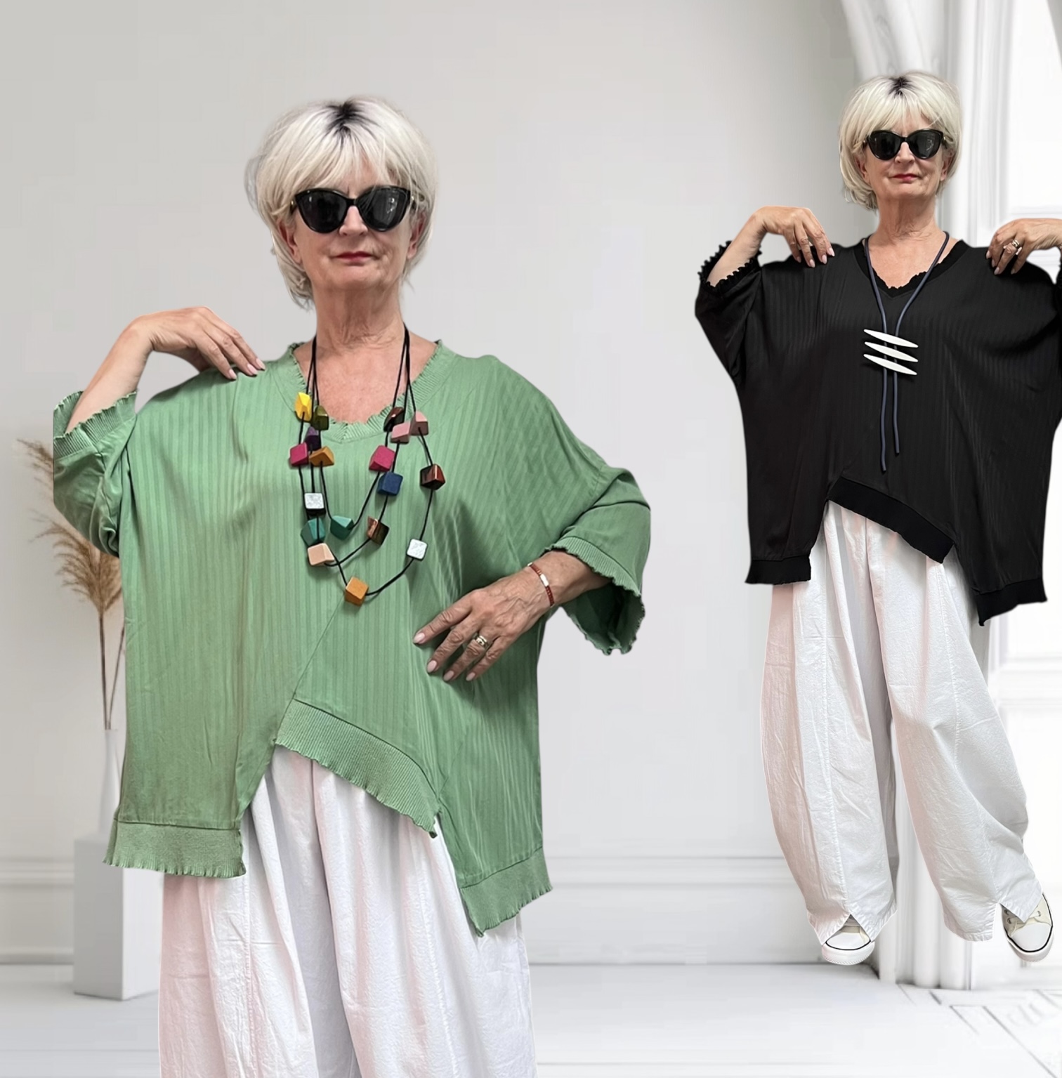 KEKOO design viscose top/ in meerdere kleuren