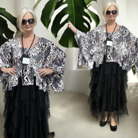 Naveed  oversized viscose jersey top/stretch