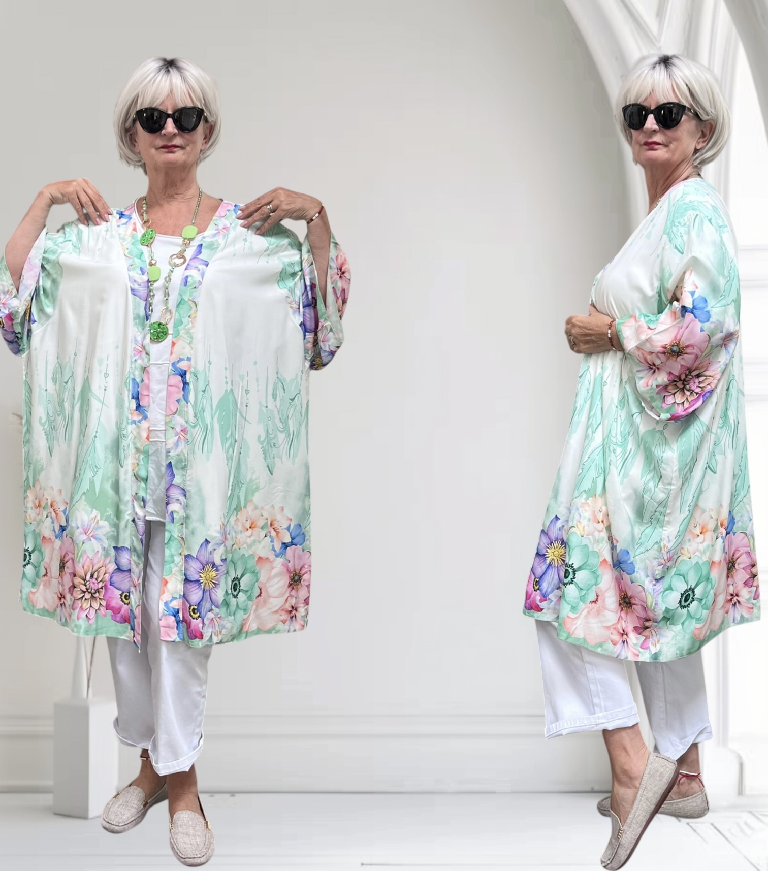 ITALIA oversized viscose zomer vest