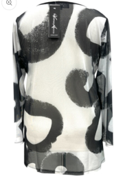 Vincenzo Allocca oversized top stretch/zwart/wit