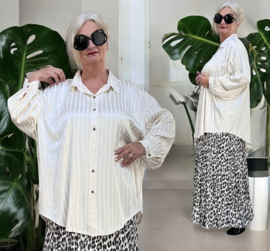 ITALIA oversized viscose A-lijn blouse/ hemd