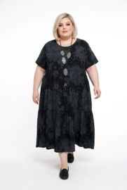 ITALIA MODA viscose A-lijn jurk zwart