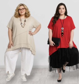 ITALIA MODA oversized viscose A-lijn tuniek stretch/in meerdere kleuren