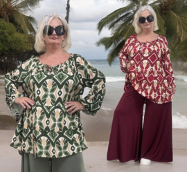 ITALIA  oversized  viscose blouse/top apart /in meerdere kleuren