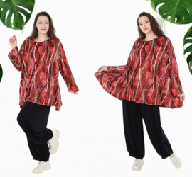 AKH oversized jersey viscose mix A-lijn tuniek apart stretch