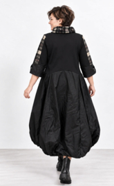 Vincenzo Allocca oversized katoen ballonjurk met sjaal apart/stretch zwart