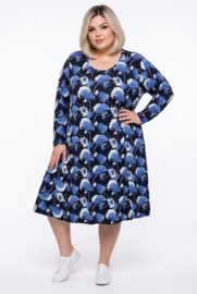 ITALIA Moda oversized viscose A-lijn jurk stretch
