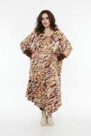 AKH oversized jersey viscose A-lijn jurk apart stretch