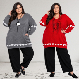 ITALIA oversized acryl gebreide tuniek/top /in meerdere kleuren