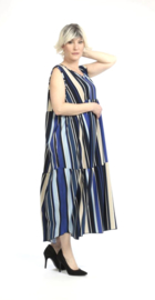 AKH oversized viscose  mix A-lijn  jurk apart/stretch