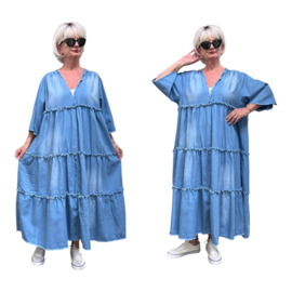 ITALIA MODA katoen jeans A-lijn jurk