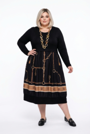 ITALIA MODA katoen/viscose jurk met zakken /stretch