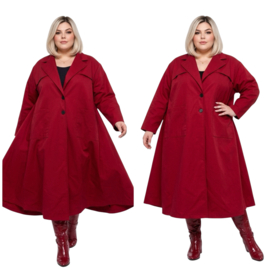 ITALIA MODA katoen mix A-lijn blazer/jas apart stretch