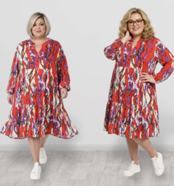 Vincenzo Allocca oversized viscose A-lijn BOHO jurk