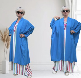 AKH oversized chique A-lijn blazer/vest met zakken apart