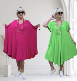 ITALIA MODA viscose mix A-lijn jurk apart/stretch  /in meerdere kleuren