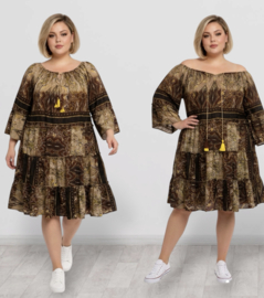 UNIDIVA polysilk A-lijn zomer jurk apart