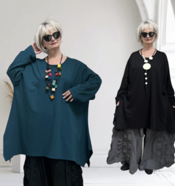 ITALIA MODA oversized katoen A-lijn tuniek stretch/in meerdere kleuren